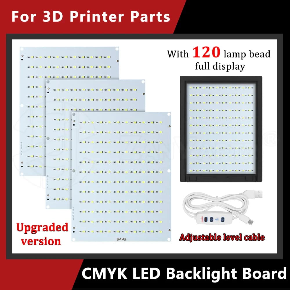 NEW updated version CMYK Lithophaned LED Backlight Card for Bambu lab 3D Printer Accessories