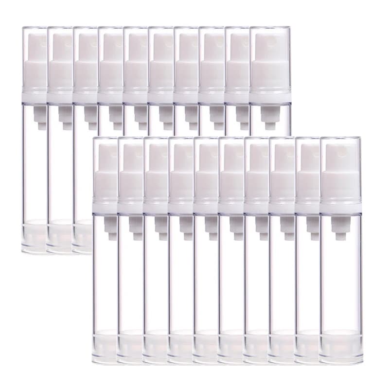 5/10/15ML Empty Plastic Vacuum Lotion Bottles Airless Pump Press Containers Cosmetics Skincare Travel Spray Dispenser