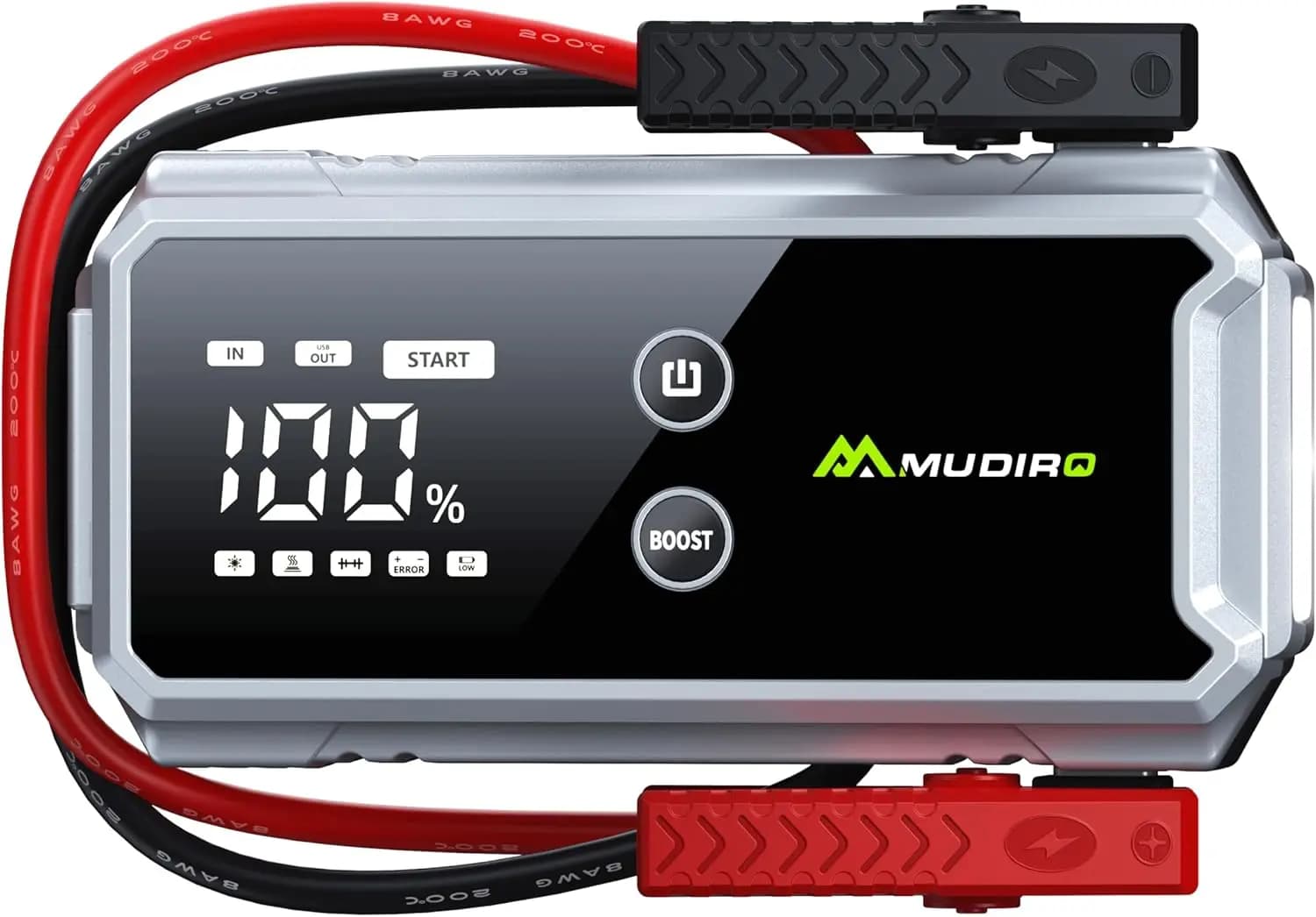 M-ONE Jump Starter 6000A, salvadanaio portatile per auto 12V per auto a gas/iesel, compatto e potente