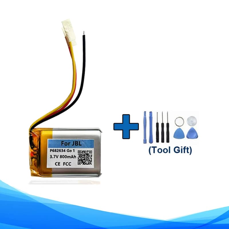 Strumenti regalo + 800mAh P682634 batteria per JBL Go 1 01 GO1 BLK FF altoparlante Audio Bluetooth