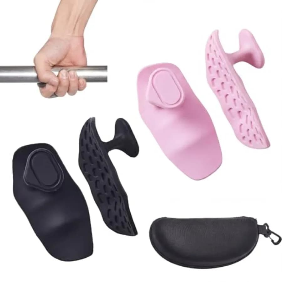 Anti-Slip Workout Rubber Weight Grips, Ergonomic Rubber Hand Protector Gloves for Weight Lifting Palm Protection, Anti-Slip Gym