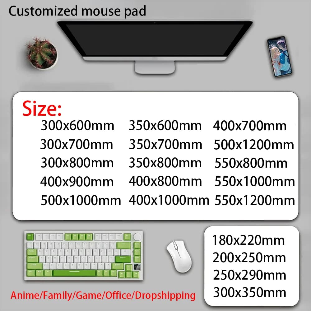 Tappetino per mouse personalizzato Dropshipping Tappetino da gioco grande Tappetino personalizzato XXL Tappetino per mouse da ufficio per giocatori fai da te Logo OEM Sconti sfusi Tappetino da scrivania