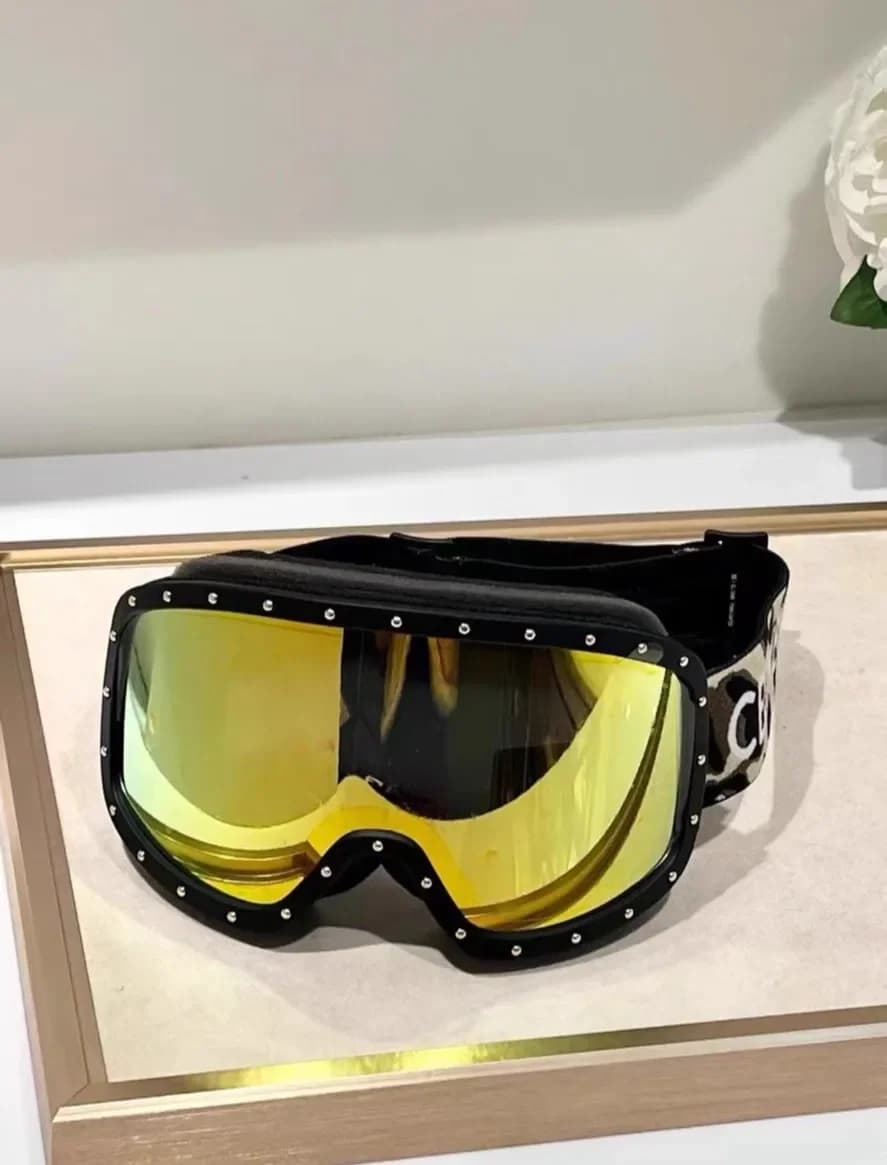 Occhiali da Sci Primaverili Stile Coppia, Occhiali da Sci di Lusso Antivento Antiappannamento con Protezione UV, Attrezzatura da Sci per Esterni, Regalo per le Vacanze