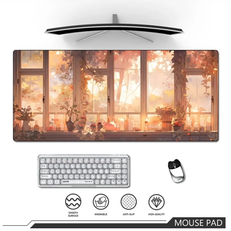 Play Mouse Mat XXL 900x400mm, gaming keyboard mat, desk accessories, mouse mat with panoramic landscape