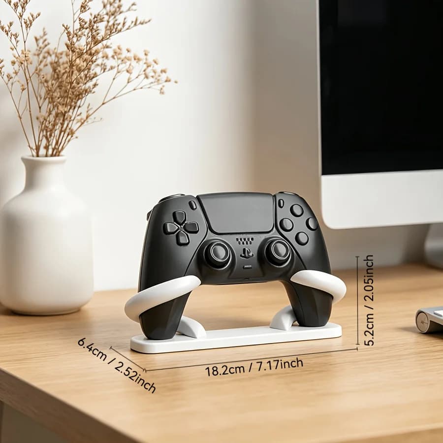 3D Printed Angled Game Controller Stand Stable Non-Slip Base Holder Fit PS5 PS4 Xbox DualSense Desktop Storage Accessory