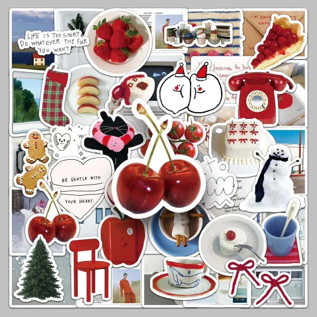50 pezzi cremosi adesivi stile coreano INS estetica decorazione pastello per notebook/Guka impermeabile fai da te amichevole registrazioneYourLife Store
