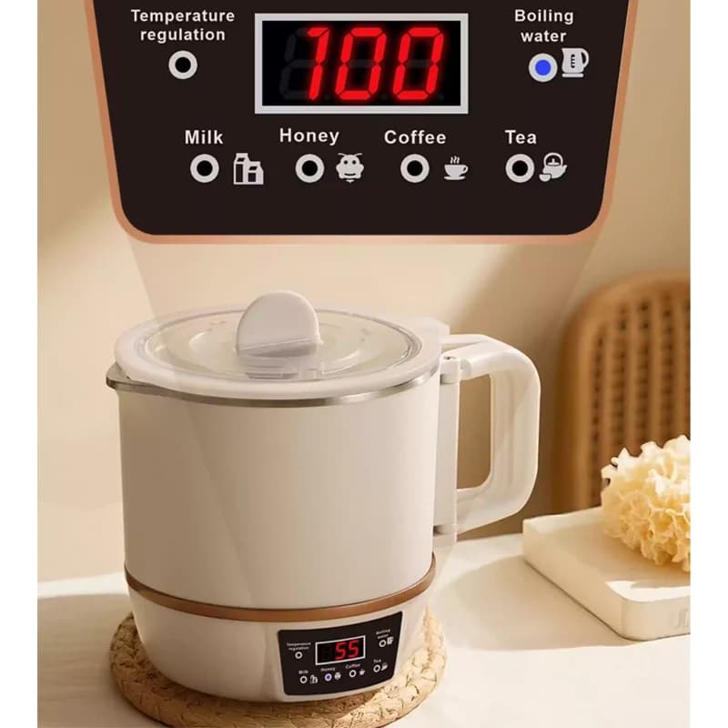 Portable Mini Electric Kettle with 304 Stainless Steel Inner Pot for Travel, Hot Pot, Boiling Water, Tea, Milk, and Home Use