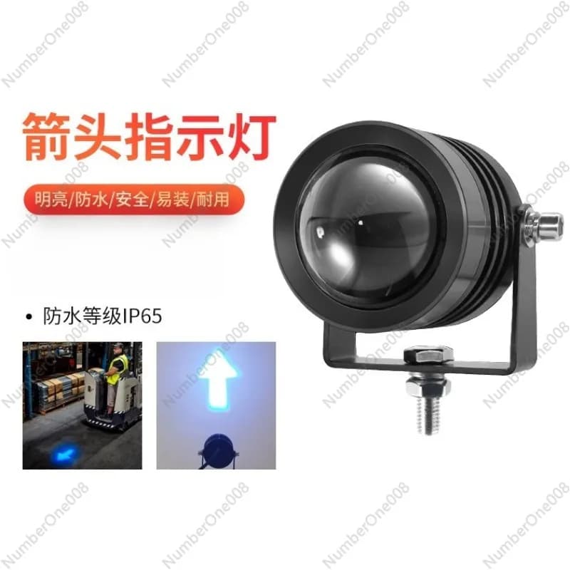 Luce di sicurezza a LED per carrelli elevatori Faro di avvertimento inverso con segnale di freccia rosso blu
