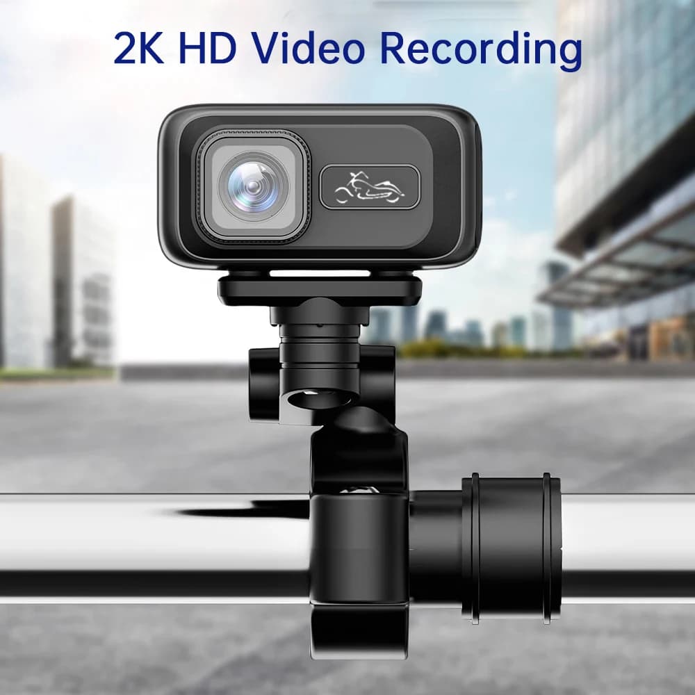 Dash Cam for Moto 2K CSMT100 with WiFi APP IP65 Waterproof 140° ° 128GB Wide Angle Recorder with Loop Registration, Power Supply 12-24V/USB