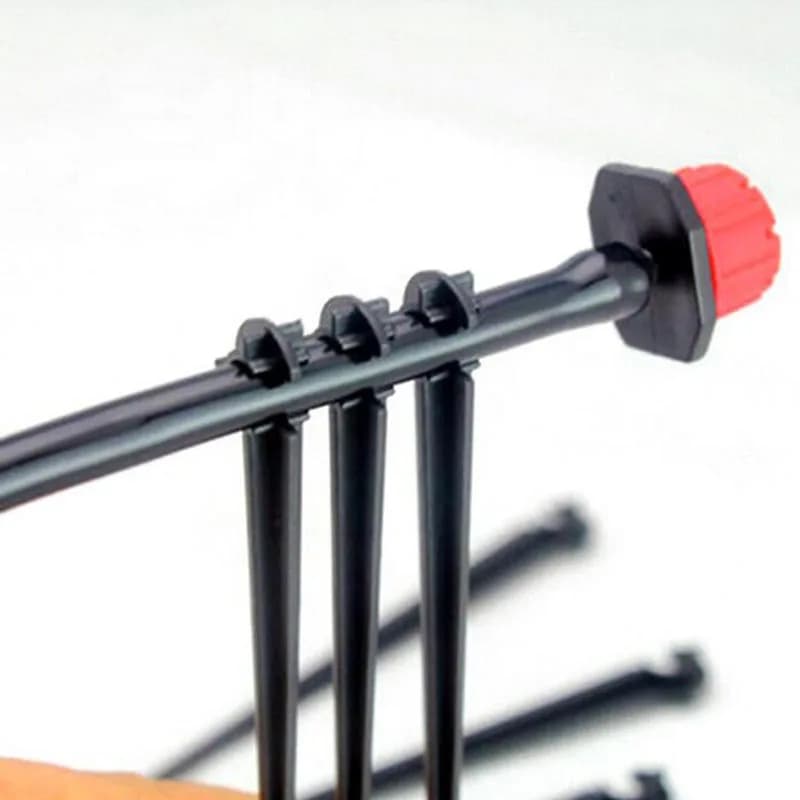 1/4" Garden Hose Drip Irrigation Support Stakes C Shape Hook 4/7mm Tube Pipe Fixed Holder Watering Dripper Sprinkler Bracket