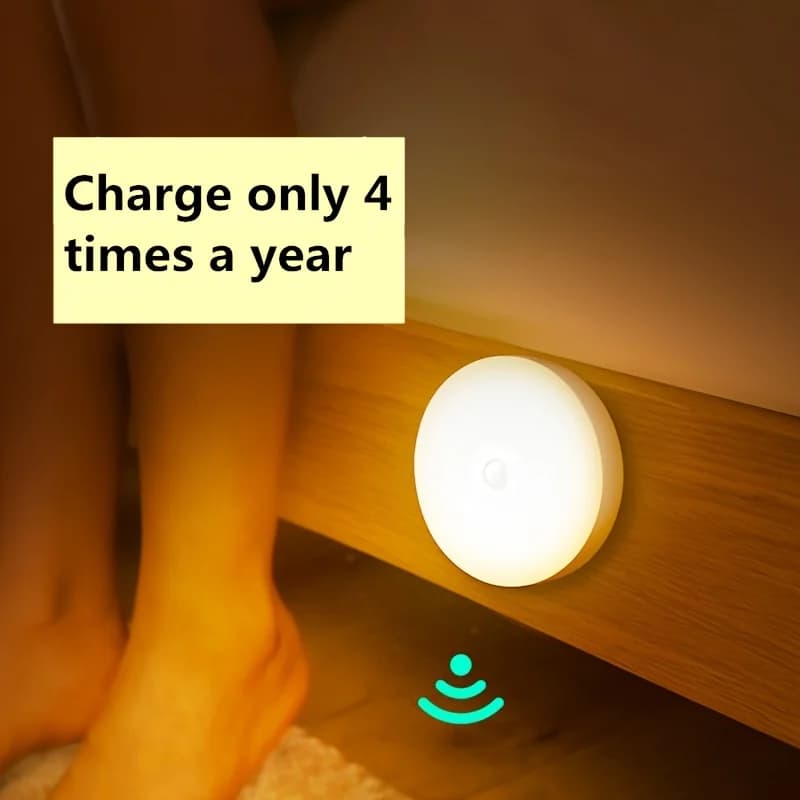 Lampada con Sensore di Movimento, Luce Notturna LED Ricaricabile USB per Camera da Letto, Scrivania, Scale, Regalo Creativo per Dormitorio e Casa
