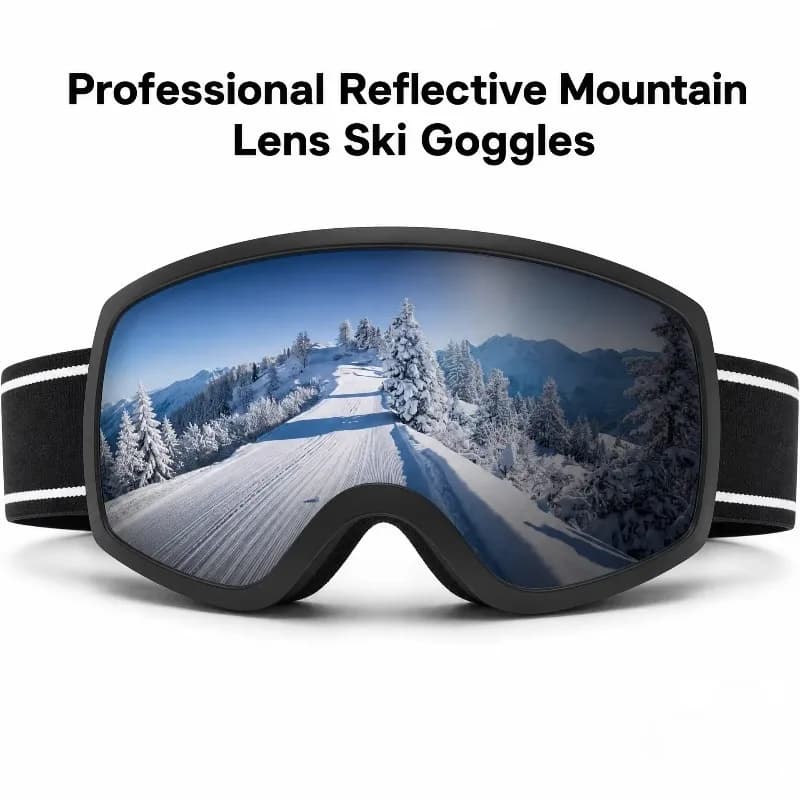 Airo Transparent Lens Ski Goggles With Adjustable Headband Clear Snow Sports Goggles for Outdoor Skiing Snowboard Eye Protection