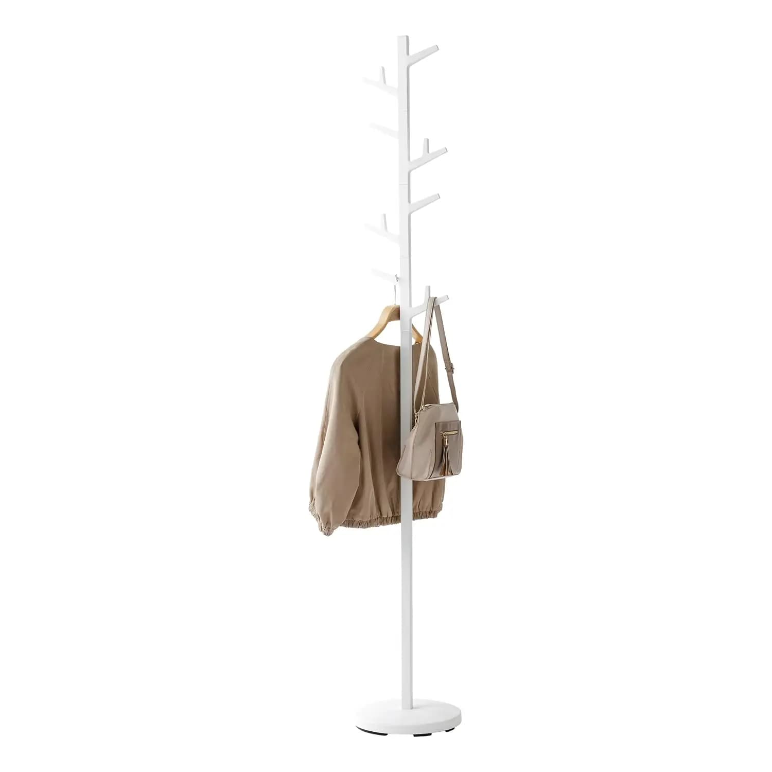 Steel Coat Rack Tree Standing Clothes & Hat Hanger 69 Inch, Customized