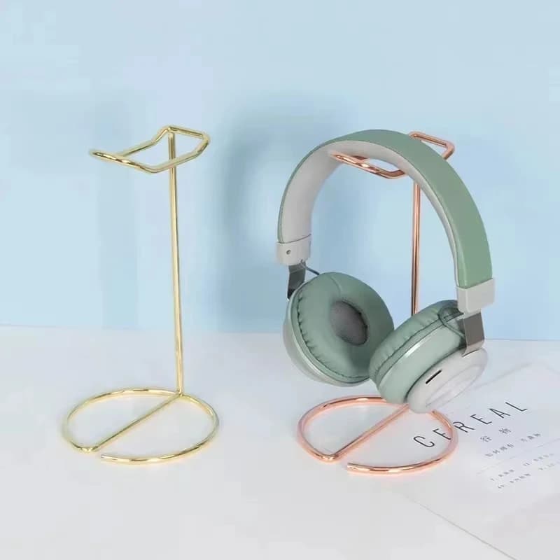 Iron Line Headphone Stand Gold Metal Support Headset Stand Rack Cute Bluetooth Wireless headphones holder Support Gamer Helmet
