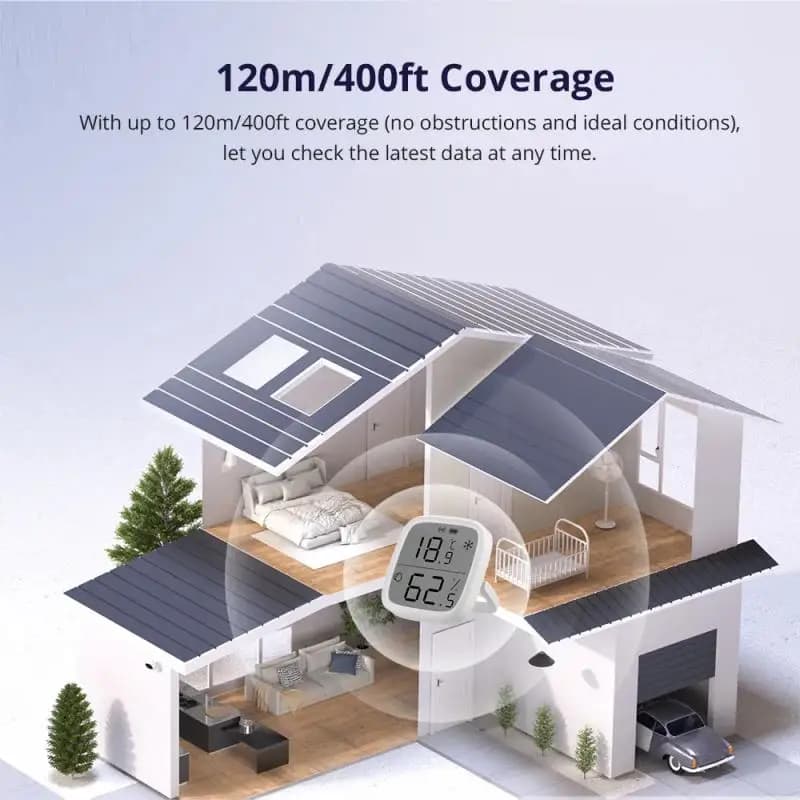 Intelligent SNZB-02D Temperature and Humidity Sensor SONOFF Zigbee LCD for Real-Time Monitoring of Household Use with LCD Screen