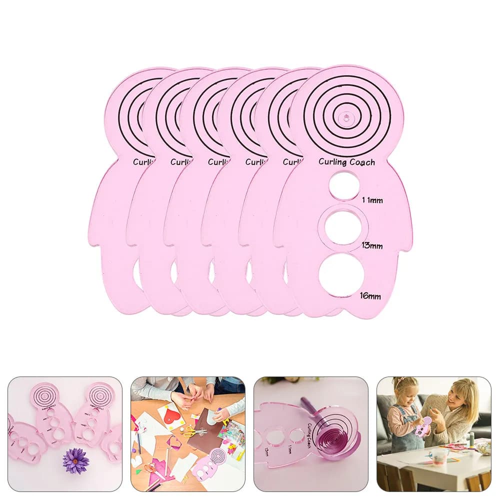 6Pcs Smooth Grip Paper Quilling Tool Set Premium Plastic DIY Paper Rolling Tool for Beginners Experts Greeting Card Crafting