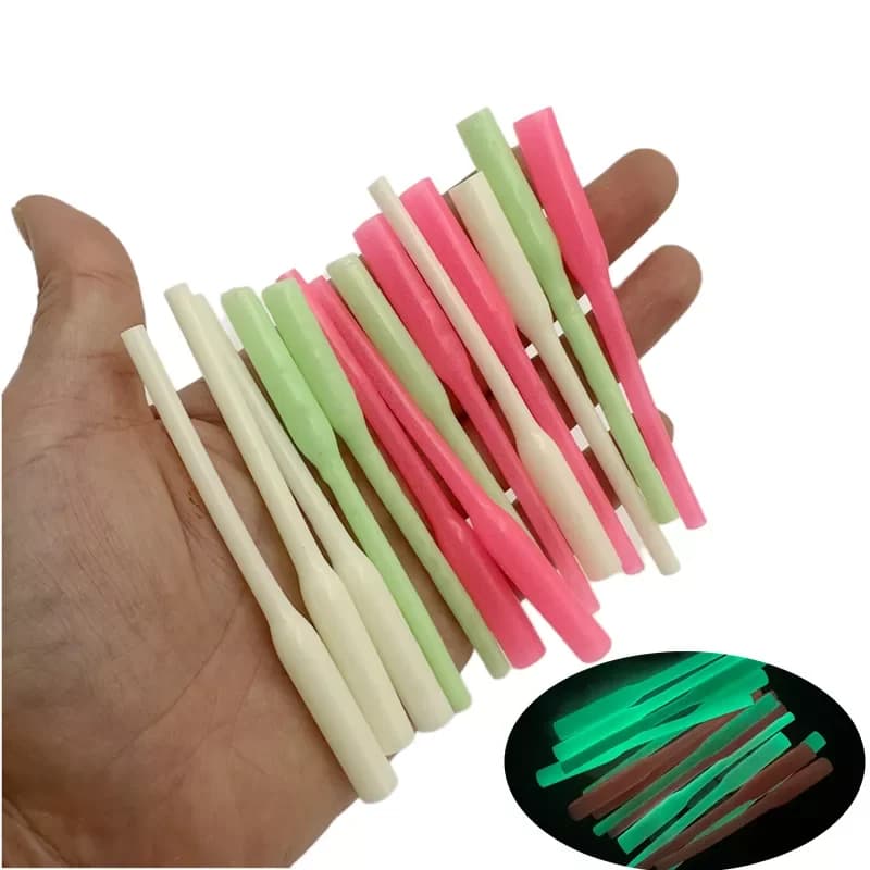 10 pz 85mm fai da te pesca notturna pesca alla carpa mare silicone manica luminosa termoretraibile tubo di lumo per grande gioco tonno traina esche da pesca