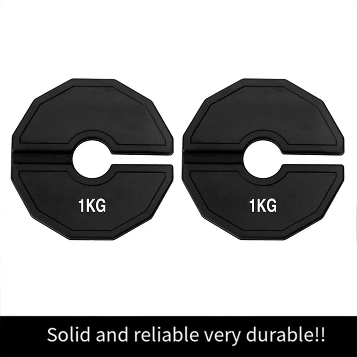 ABME New 2PCS 1KG Gym Micro-Plates Dumbbell Fractional Weight Plate Rubber Fractional Weight Plates Add-on Change Black