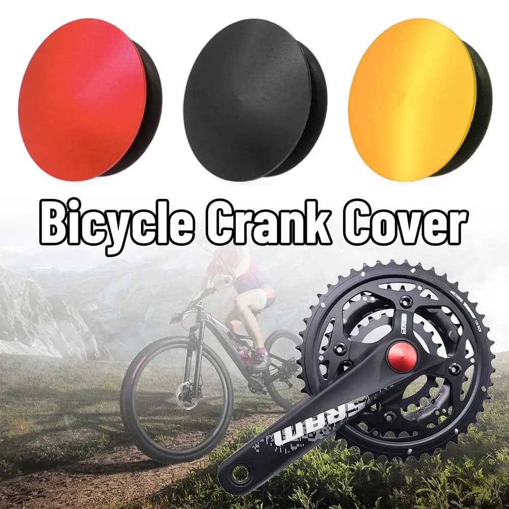 2 pezzi in lega di alluminio impermeabile piastra dei denti della bicicletta copertura del cappuccio della manovella Mountain Road Bike guarnitura vite coperchio del disco antipolvere