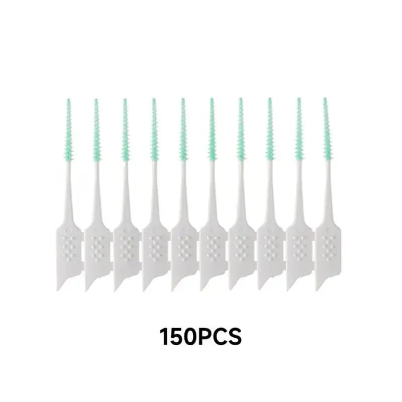 150Pcs/box Interdental Brush Soft Rubber Teeth Cleaning Tools Dental Cleaning Between Teeth Toothbrush Oral Hygiene Care Tools-