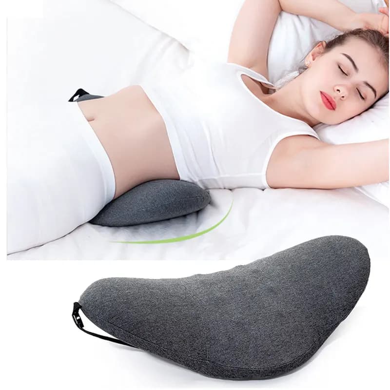 Cuscino lombare in memory foam Cuscino per la vita incinta arrotolabile Supporto lombare lavabile Tappetino per schienale Cuscino per letto Cuscino per la schiena staccabile