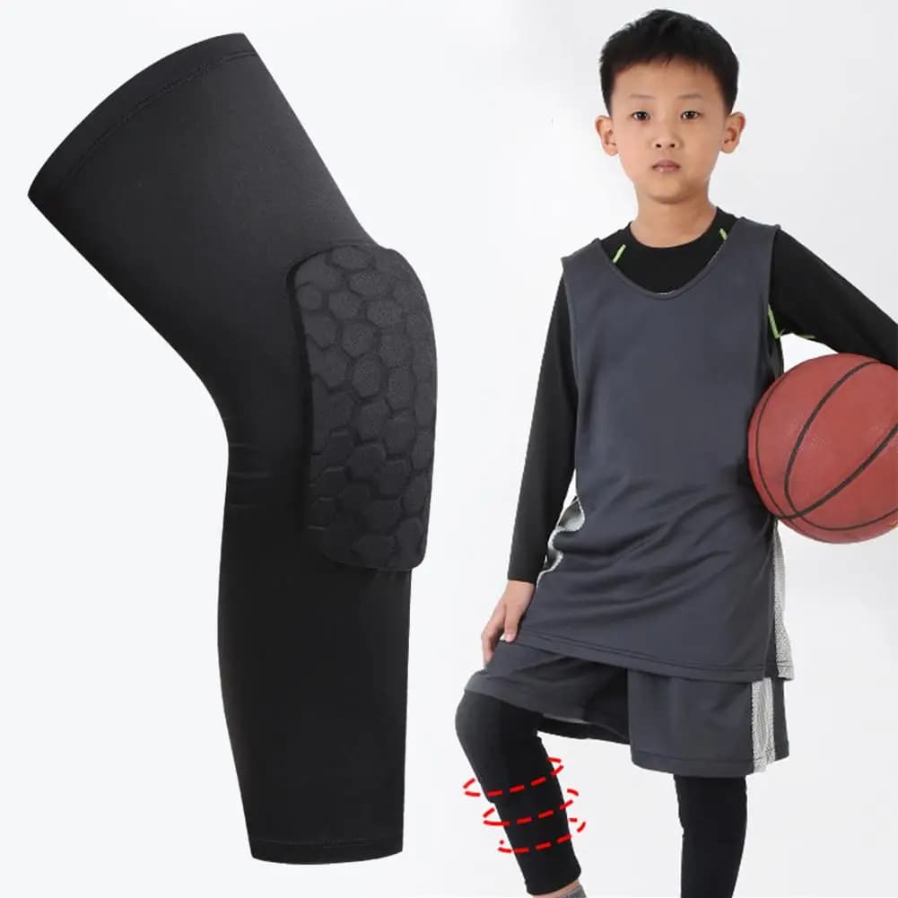 Ginocchiere sportive per bambini, tutore di compressione, pallavolo, basket, ginocchiera per allenamento in palestra, supporto per ginocchio, protezione, calcio, tibia U4V6