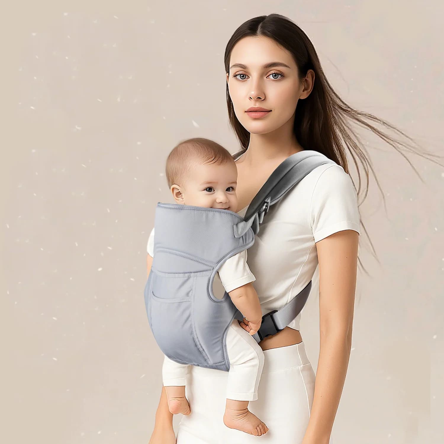 Marsupio 4 in 1 Sgabello multifunzionale per bambini Sgabello in vita traspirante Supporto frontale Portatile 4 stagioni