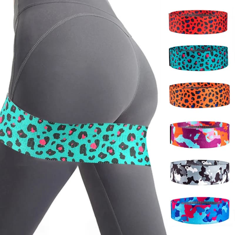 Strength for Fitness with green leopard print hip lift straps practical red accessories Para Yoga Pilates Home Gym Equipment