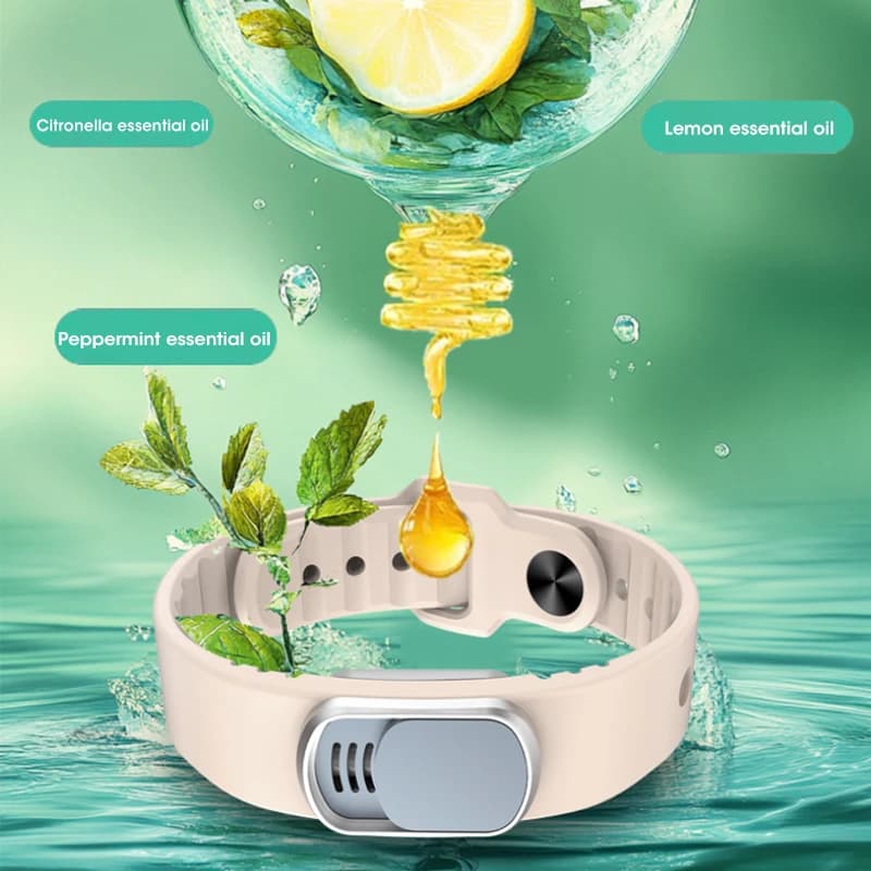 Braccialetti repellenti per zanzare con olio essenziale naturale, sicuri per adulti, bambini e neonati, per una protezione efficace contro le zanzare