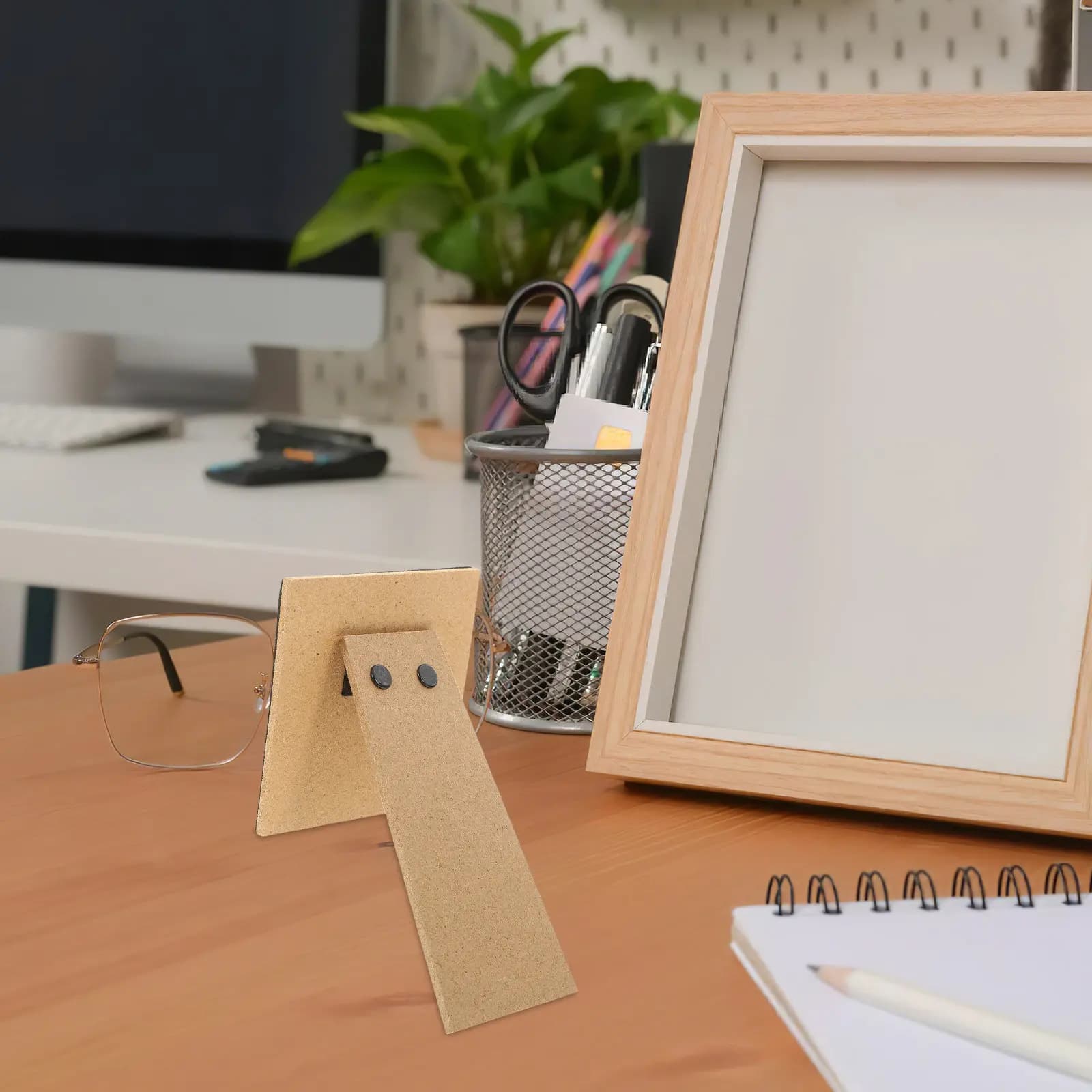 2 Pezzi Supporto per Cornici Fai-da-Te con Pannello Autoadesivo per Cornici, Opere d'Arte, Foto, Certificati, Esposizione Stabile e Portatile