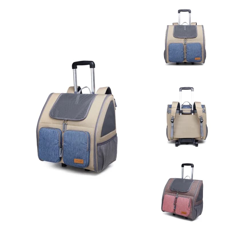 Borsa da trasporto portatile per animali domestici di vendita calda per cani Borsa a tracolla da viaggio traspirante con cerniera di sicurezza