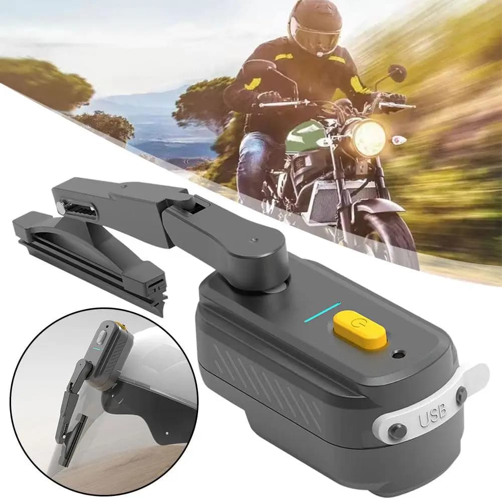 Tergicristallo elettrico per casco da motociclista ricaricabile Casco impermeabile universale Accessori per visiera per parabrezza Tergicristallo per casco Y1Y9