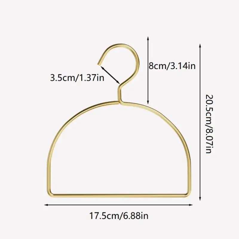 5PCS Half Round Scarf Hanger Gold Iron Pet Clothes Rack Organizer for Wardrobe Closet Storage