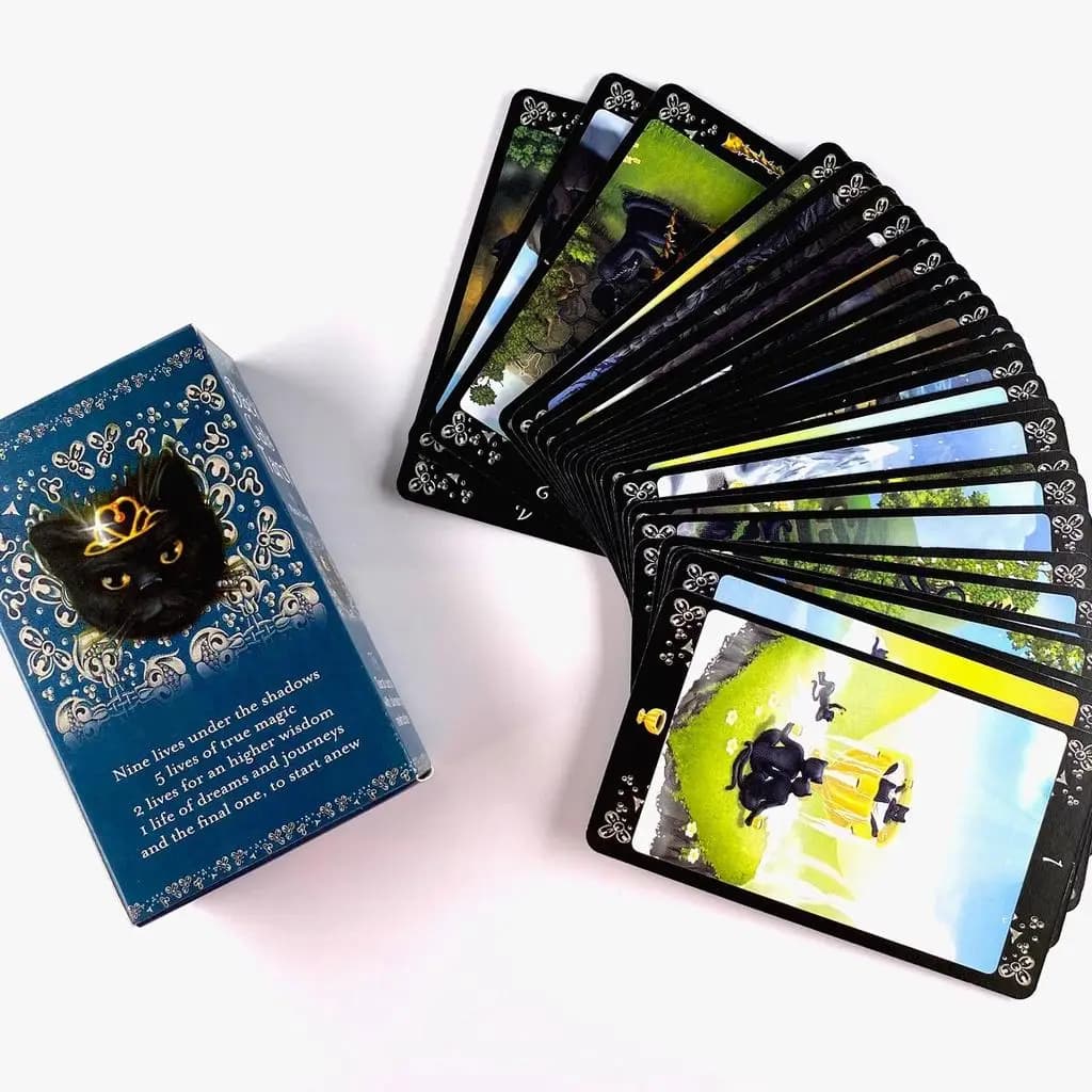10.3*6cm Black Cats Tarot Deck Leisure Party Board Game Fortune-telling Prophecy Oracle Cards