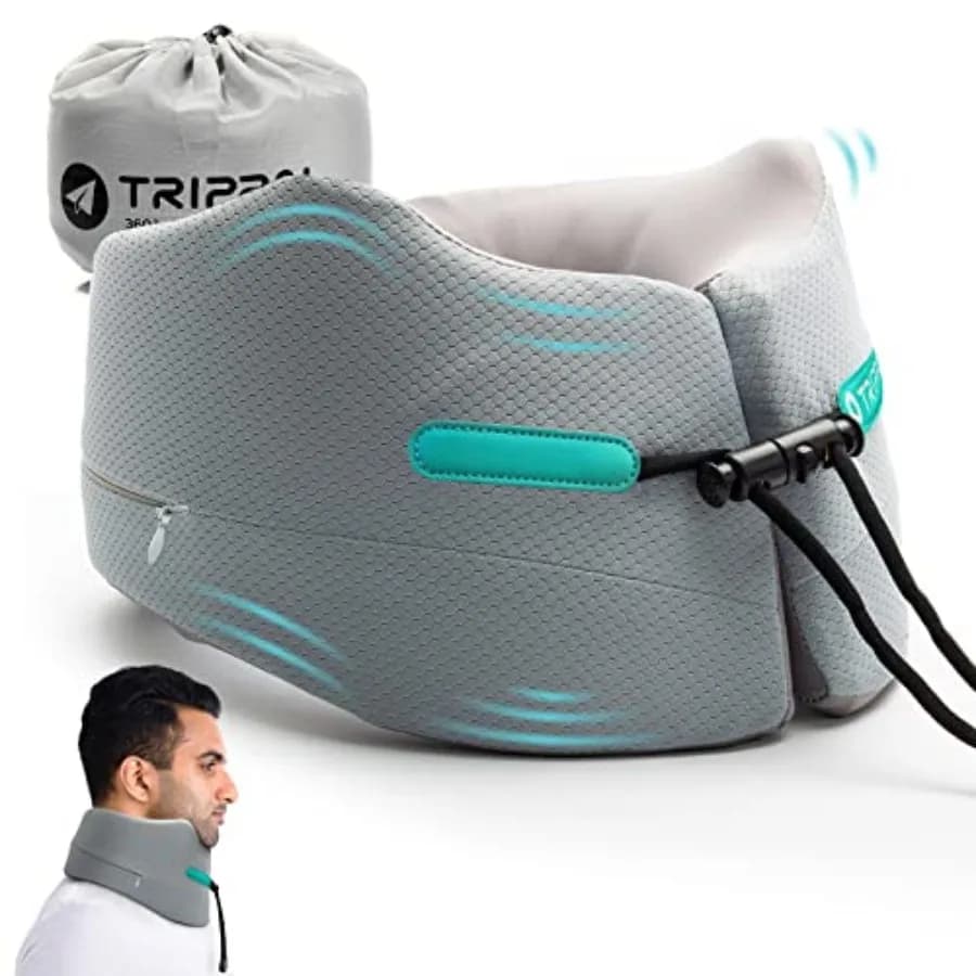 Cuscini da Viaggio per il Collo in Memory Foam, Supporto per Testa e Collo per Adulti, per Auto, Casa, Ufficio, Riposo e Viaggi