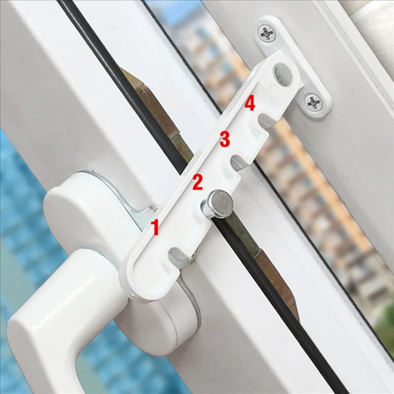 PHILE-3X Nuovo Limitatore per Finestra Fermo Posizione Fermacorda e ganci Casement Vento Brace Porta di Sicurezza Domestica Finestre Sash Lock Sicurezza dei Bambini