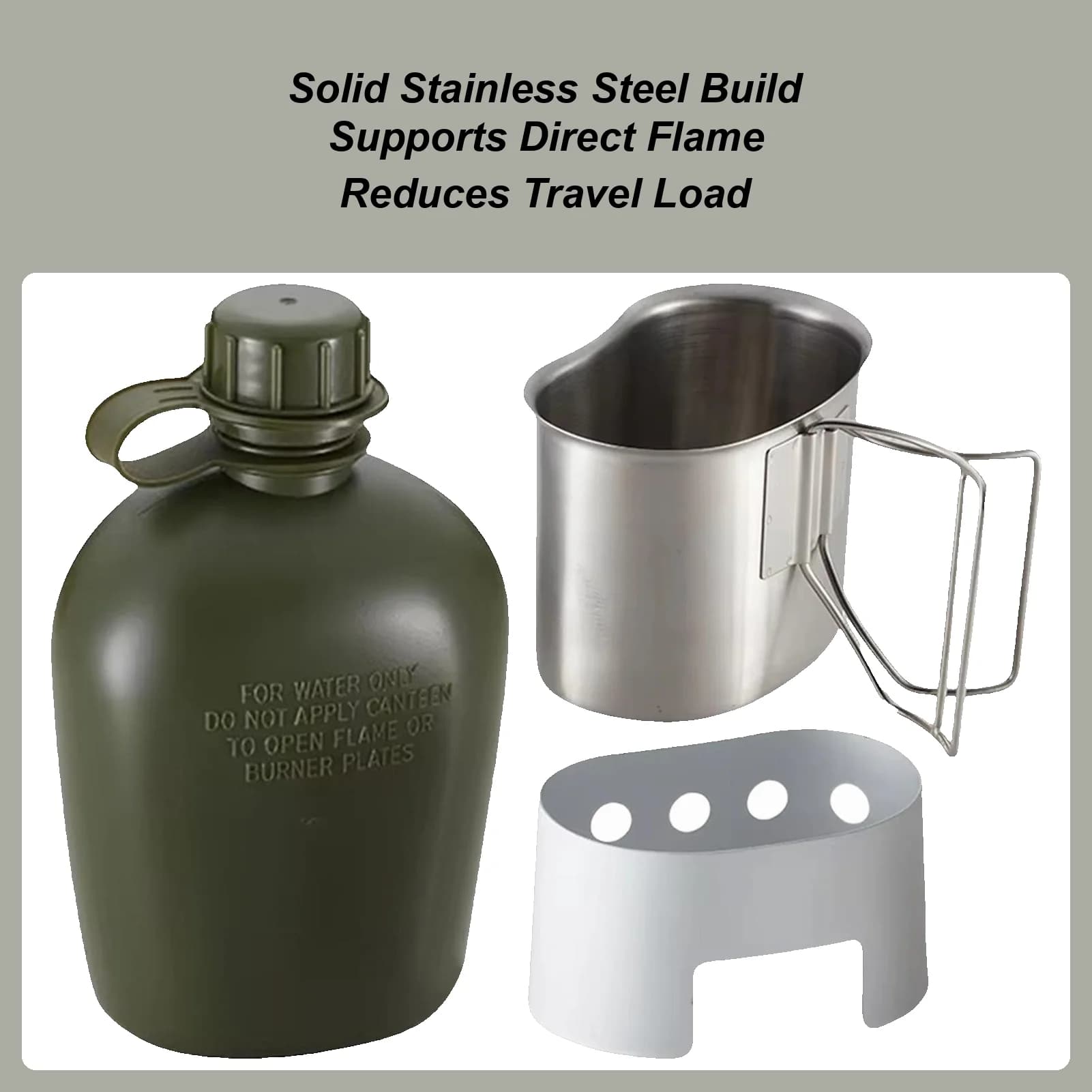 Camping Kettle Open Fire Kettle Light Steel Pot Set Sea Shoulder Backpack Cooker RV Travel Home Hiking