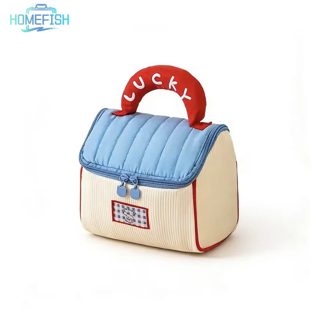 HOMEFISH Portable travel cosmetic bag with cute cartoon pattern with niche design for organization and storage