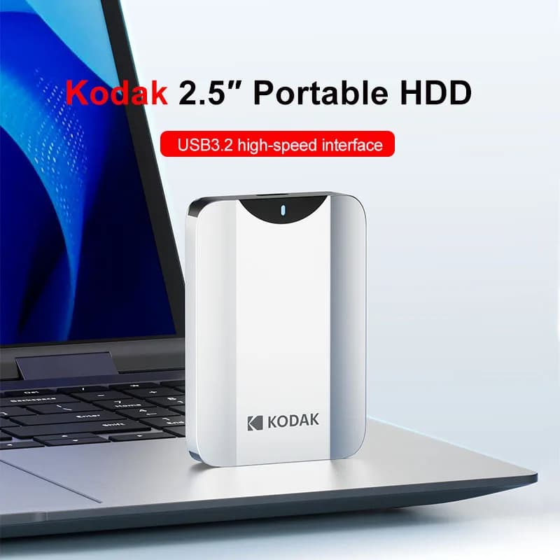 KODAK P230 HDD portatile da 2,5 pollici Disco rigido esterno da 1 TB Disco rigido esterno da 5 Gbps HDD per PS4/PS5/Laptop Desktop