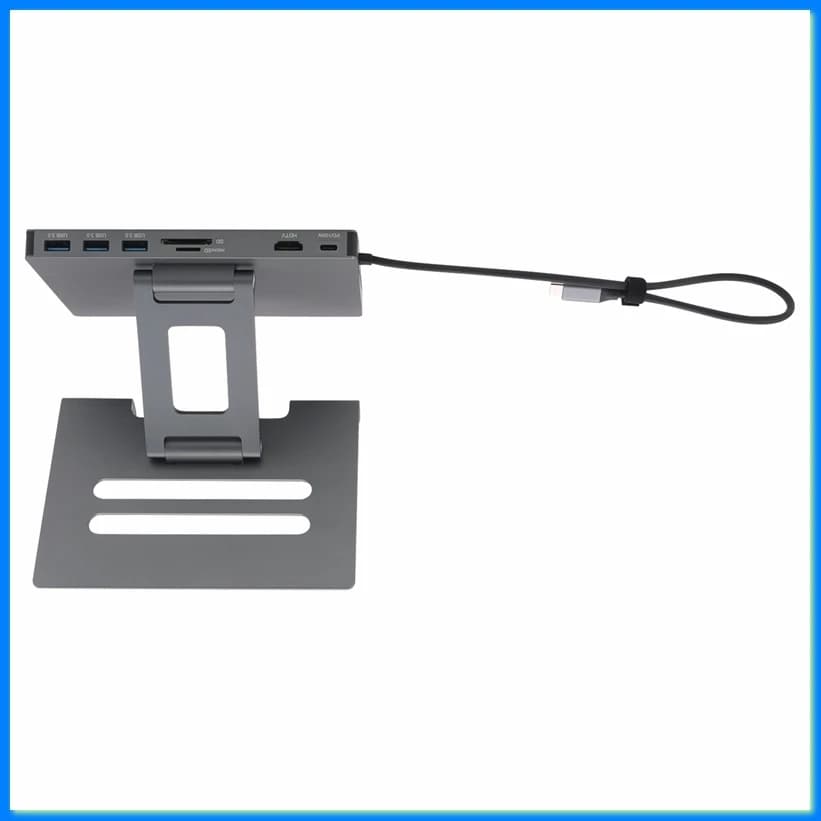 Docking Station Laptop Stand Aluminum Alloy Multi Port Hub PD USB3.0 Stand SD TF Slot Gigabit Ethernet Docking Station,B-A19I