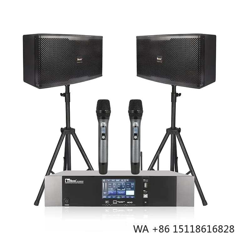 Whole Set Karaoke System Karaoke Machine+Power Amplifier+Speaker+Wireless Microphone