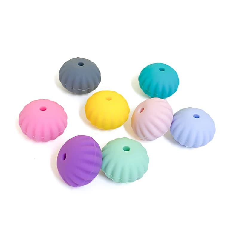 10pcs Pumpkin Silicone Beads Baby DIY Teething Toys Bracelet Necklace Pacifier Chain Baby Teether Kids Gift