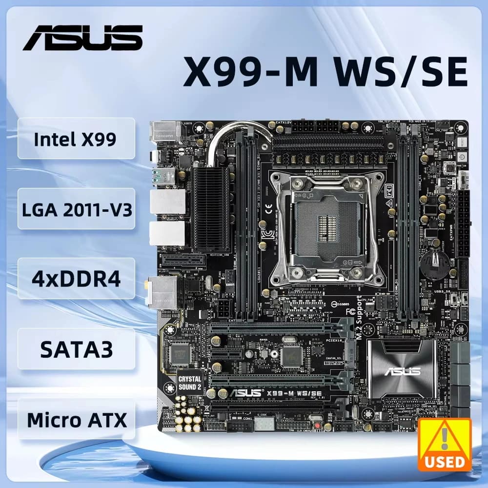 Scheda madre ASUS X99 Scheda madre per workstation ASUS X99-M WS/SE LGA 2011-V3 DDR4 64GB mATX supporta CPU E5-1600 v3 E5-2600 v3