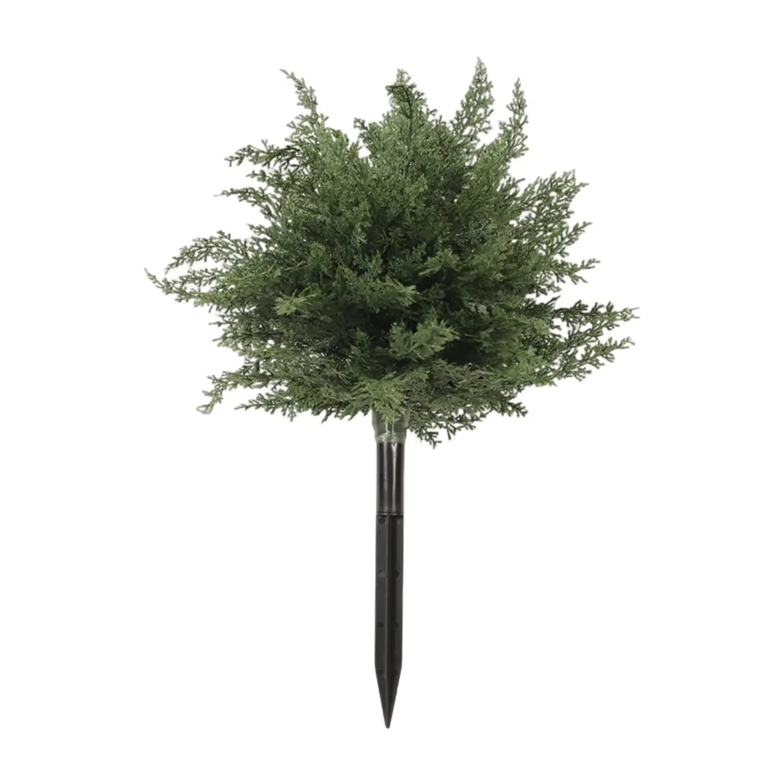 Artificial Christmas tree with pointed decorations on the ground Green plant for outdoors for wedding anniversary in the inner and outer path