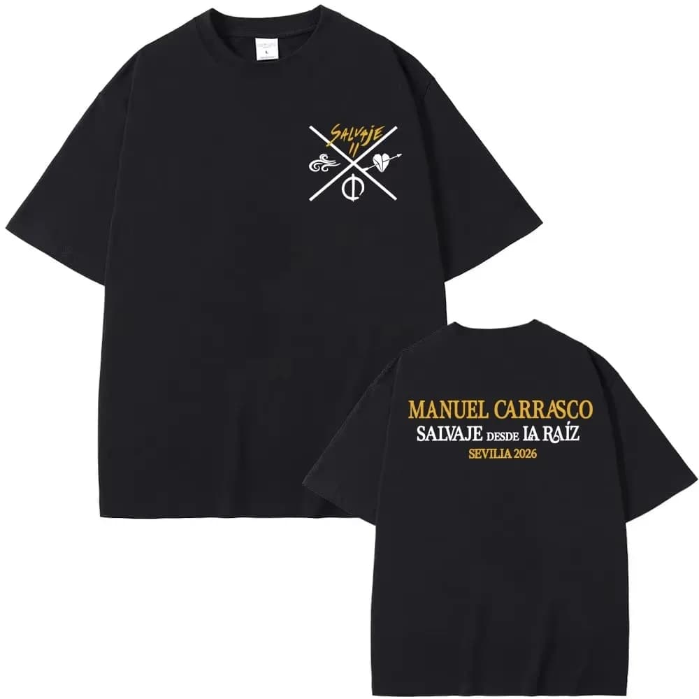 Maglietta Stampata Manuel Carrasco Salvaje Desde Ia Raiz Sevilla 2026, T-shirt in Cotone, Abbigliamento Uomo, Top, Abbigliamento Sportivo