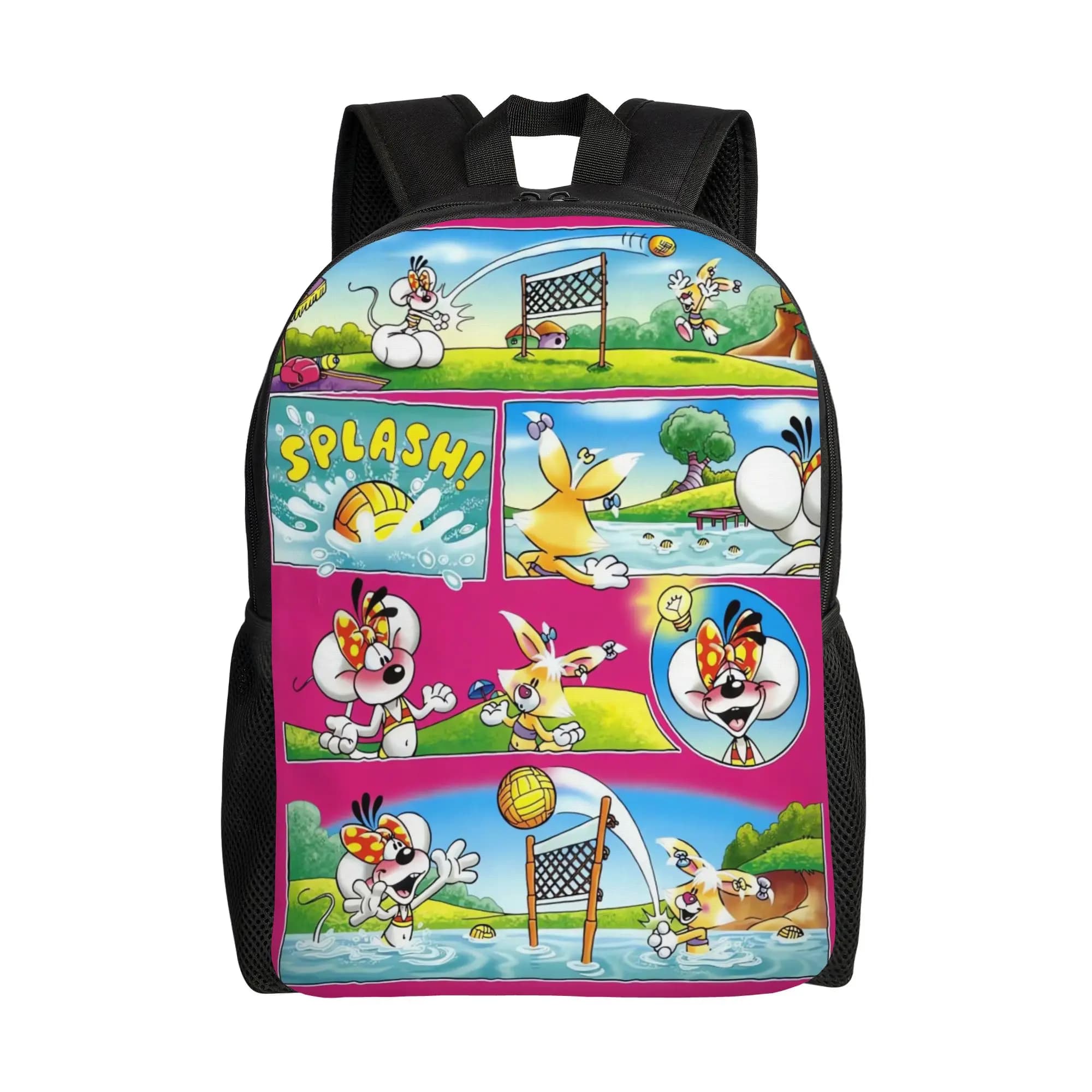 Zaino con stampa Cute Diddl Diddlina, zaino grande unisex per studenti, borse estetiche in poliestere per la scuola superiore, zaino colorato per tutti i giorni