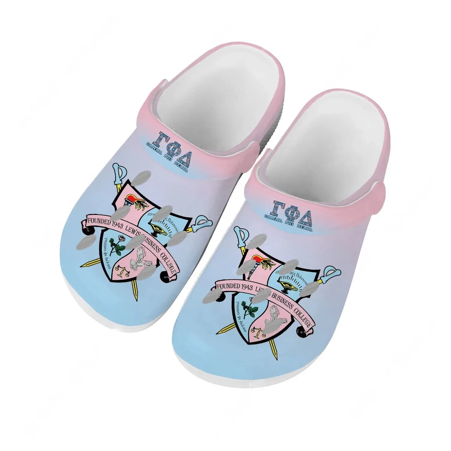 Sandali Gamma Phi Delta per Uomo, Donna e Adolescente, Scarpe da Acqua alla Moda, Ciabatte Personalizzate Traspiranti e Comode per Giardino e Spiaggia