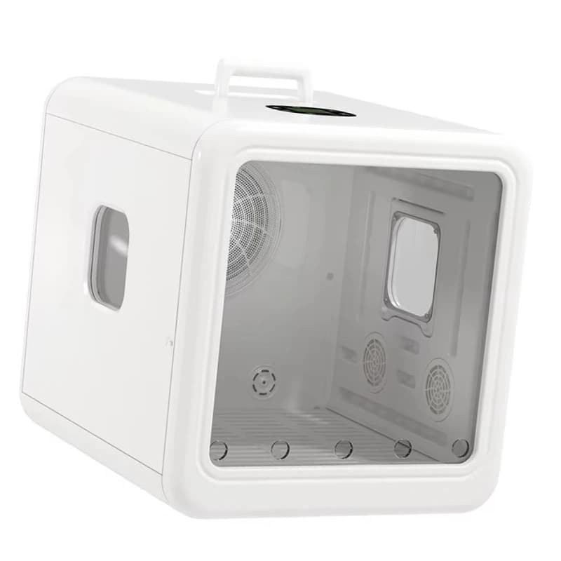 Scatola per asciugatrice automatica per peli di animali domestici ad asciugatura automatica da 70 litri per gatti, cani, conigli, con porta di sblocco automatico, asciugatrice intelligente per animali domestici