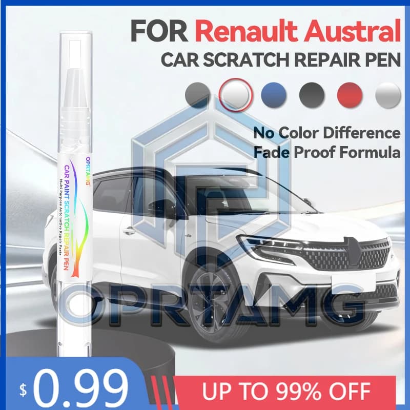 2026 Hot Car Paint Repair Pen Paint Scratch Repair Accessories For Renault Austral Pearl White Shale Grey Diamond Black Glacier