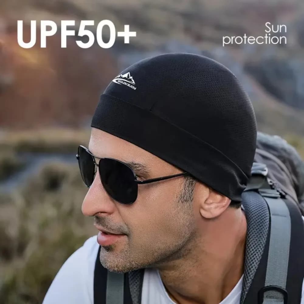 Cappello da Moto ad Asciugatura Rapida Anti-UV, Sottocasco Rinfrescante, Cappello Sportivo per Ciclismo MTB e Corsa per Uomini e Donne